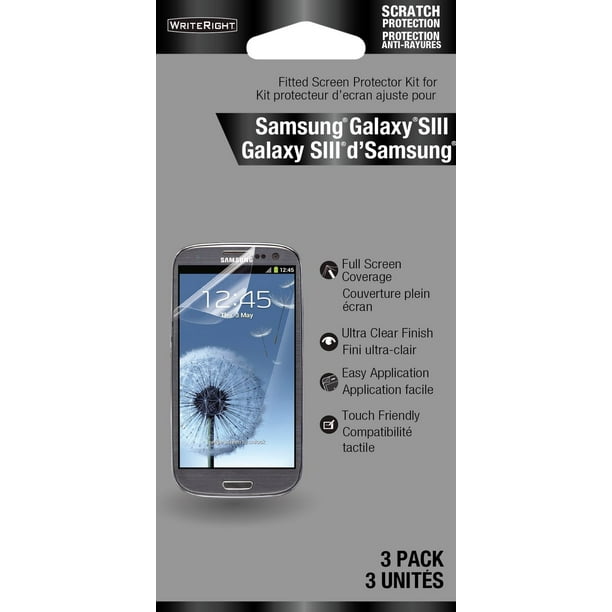 Fellowes WriteRight Protecteur d'écran anti-rayures pour Samsung Galaxy S III, paq. de 3