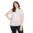 thumbnail image 1 of The Pink Closet Women's Plus Crew Neckline Tee, 1 of 3