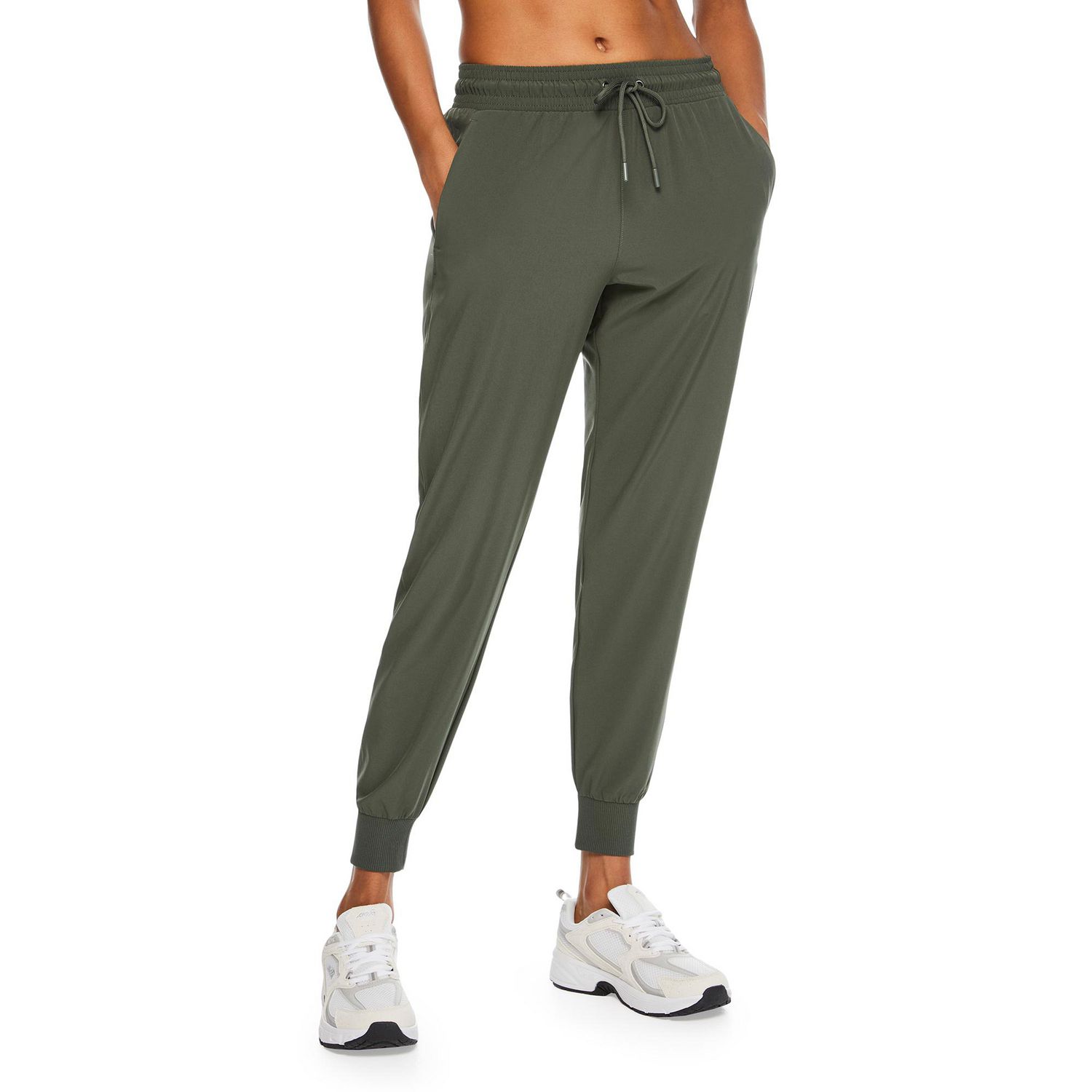 Athletic Works Women's Ribbed Cuff Woven Jogger