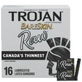 thumbnail image 1 of Trojan Bareskin Raw Lubricated Latex Thin Condoms, 16 Count, 1 of 7