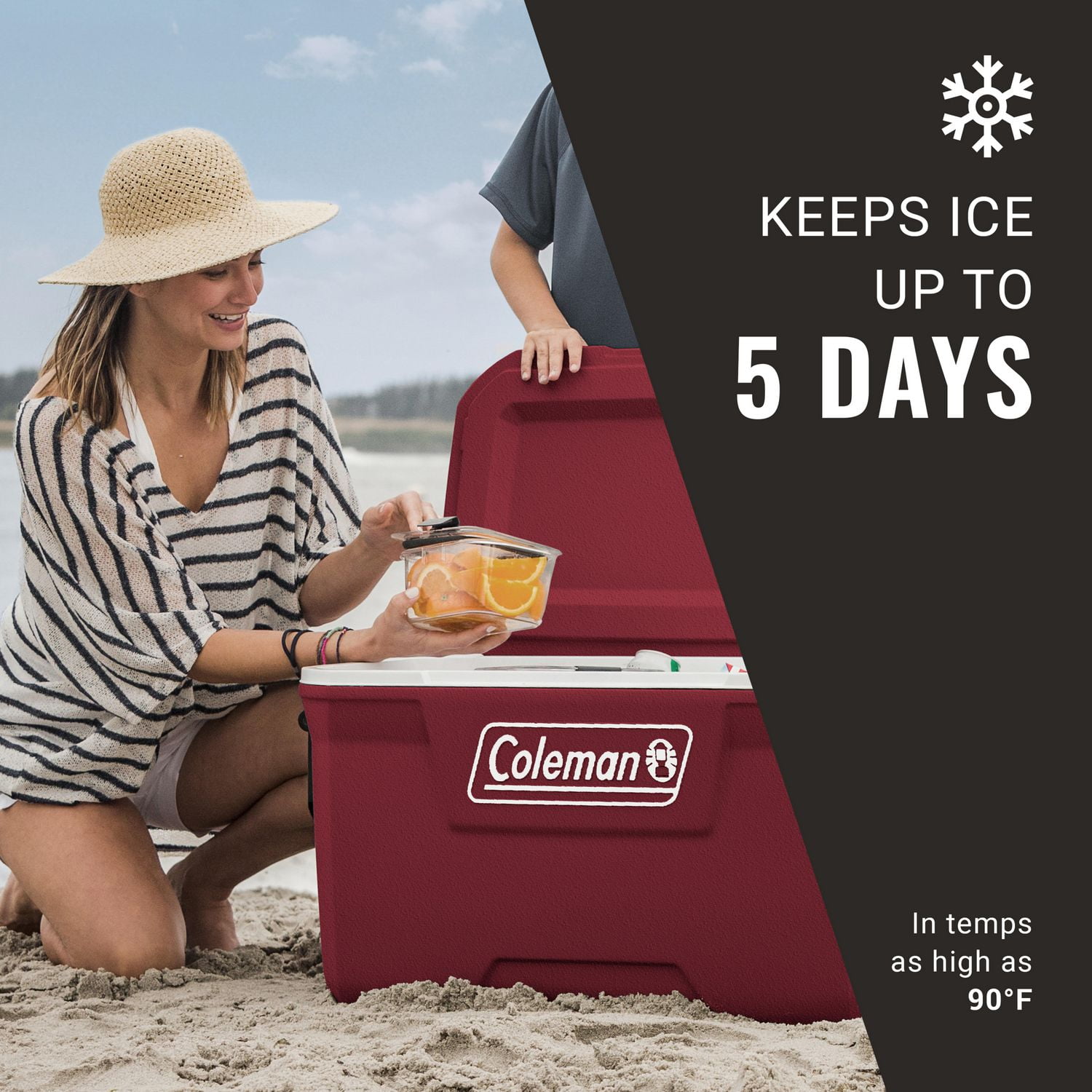 Cooler that keeps store ice for days