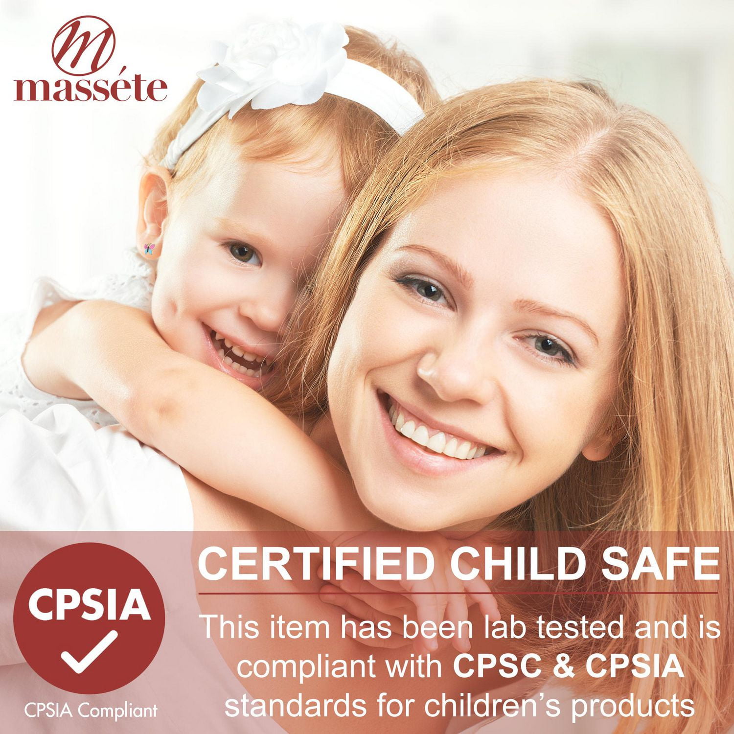 Massete 10K White Gold High Polished Shiny Stud Post Sphere Round Ball Earrings with Threaded Post and Secure Screwback 5 Millimeters