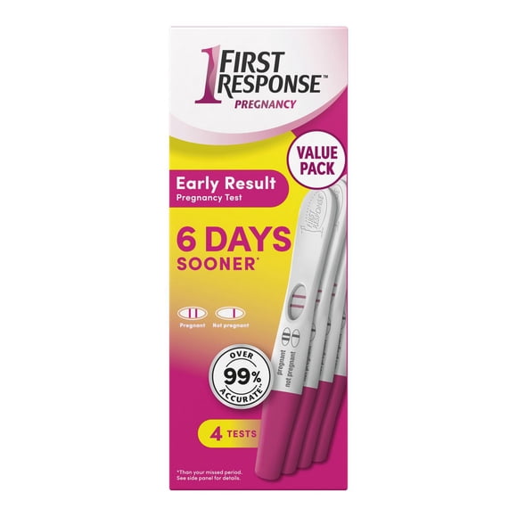 First Response Early Result - Pregnancy Test Kit - Detect Pregnancy 6 Days Sooner than Your Missed Period - over 99% Accurate - Analog (4 Count)
