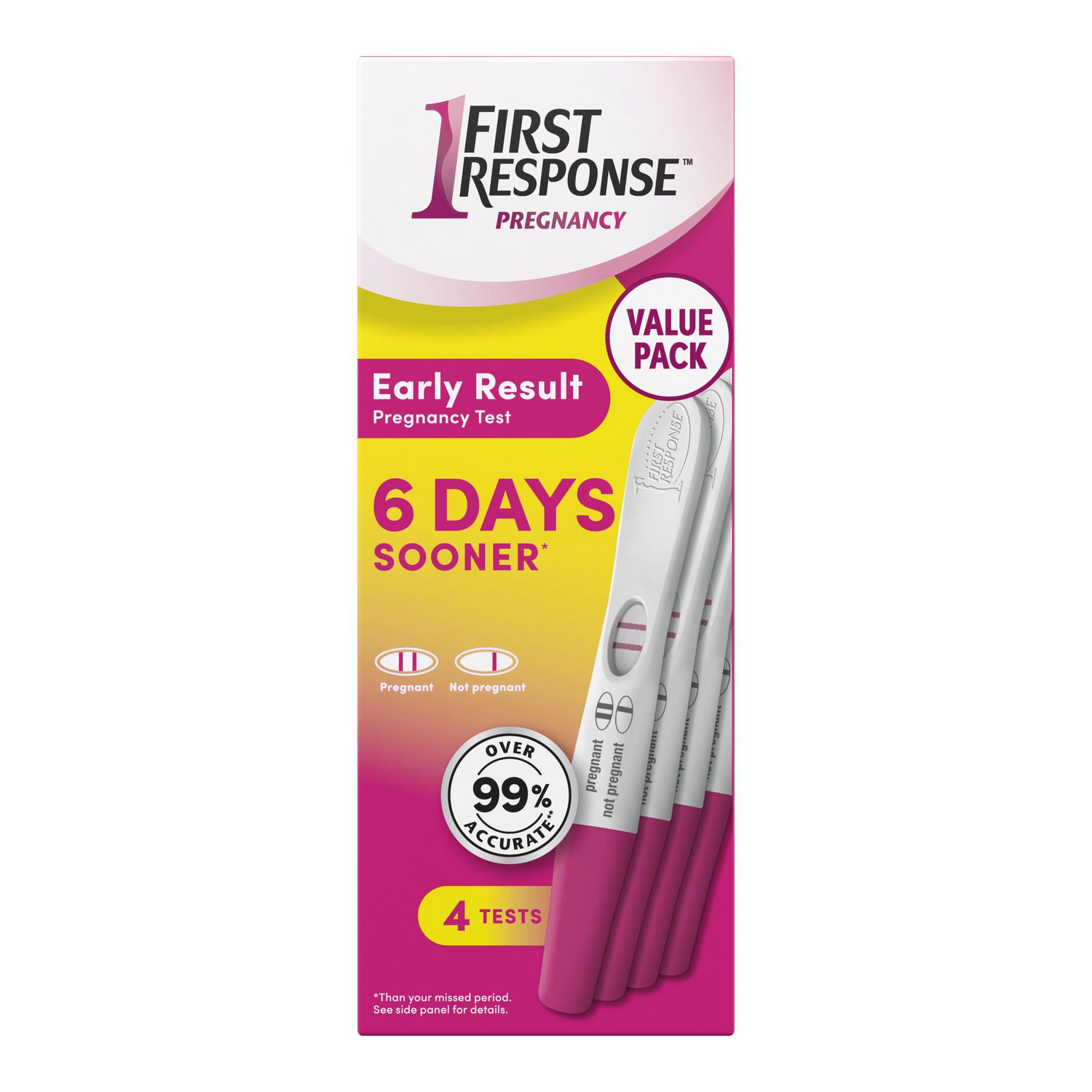 First Response Early Result - Pregnancy Test Kit - Detect Pregnancy 6 Days Sooner than Your Missed Period - over 99% Accurate - Analog (4 Count)