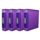 Storex Duratech Cartables de Présentation à Couverture rigide/ 2"-po/Violet (4 unités /paquet) – image 1 sur 3
