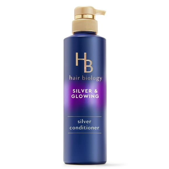 Hair Biology Purple Violet Silver Conditioner For Grayor Blonde Brassy Color Treated Hair Fights Brasiness and Replenishes Hair, 380ML