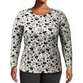 thumbnail image 1 of Time Square Long Sleeve Printed Top, 1 of 1