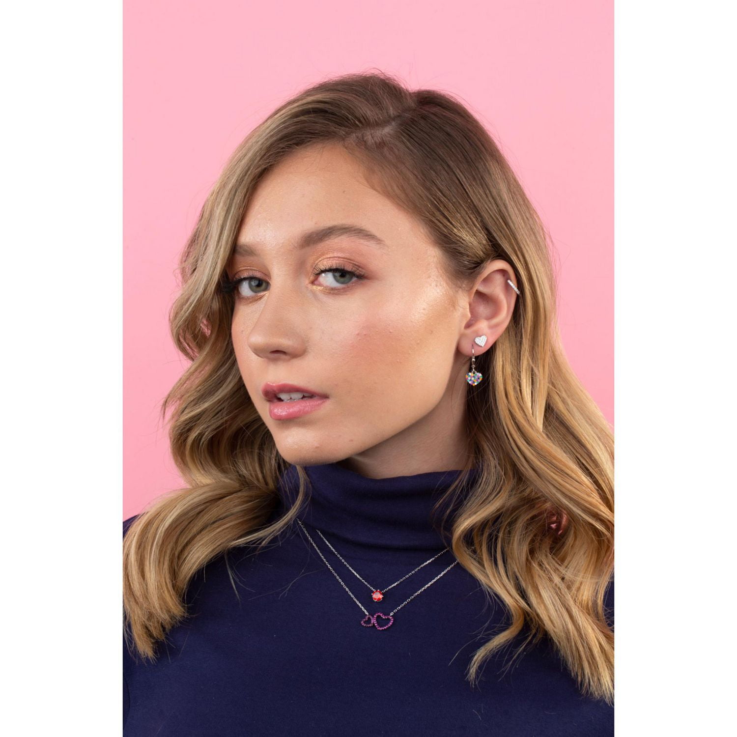 Massete Pendentif collier solitaire flottant en argent sterling pour fille pierre de naissance simulée novembre