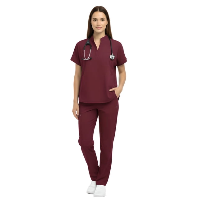 FLEX SCRUBS™ ladies collared v neck