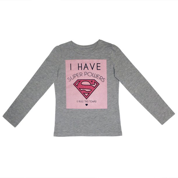 T-shirt Supergirl à manches longues pour filles