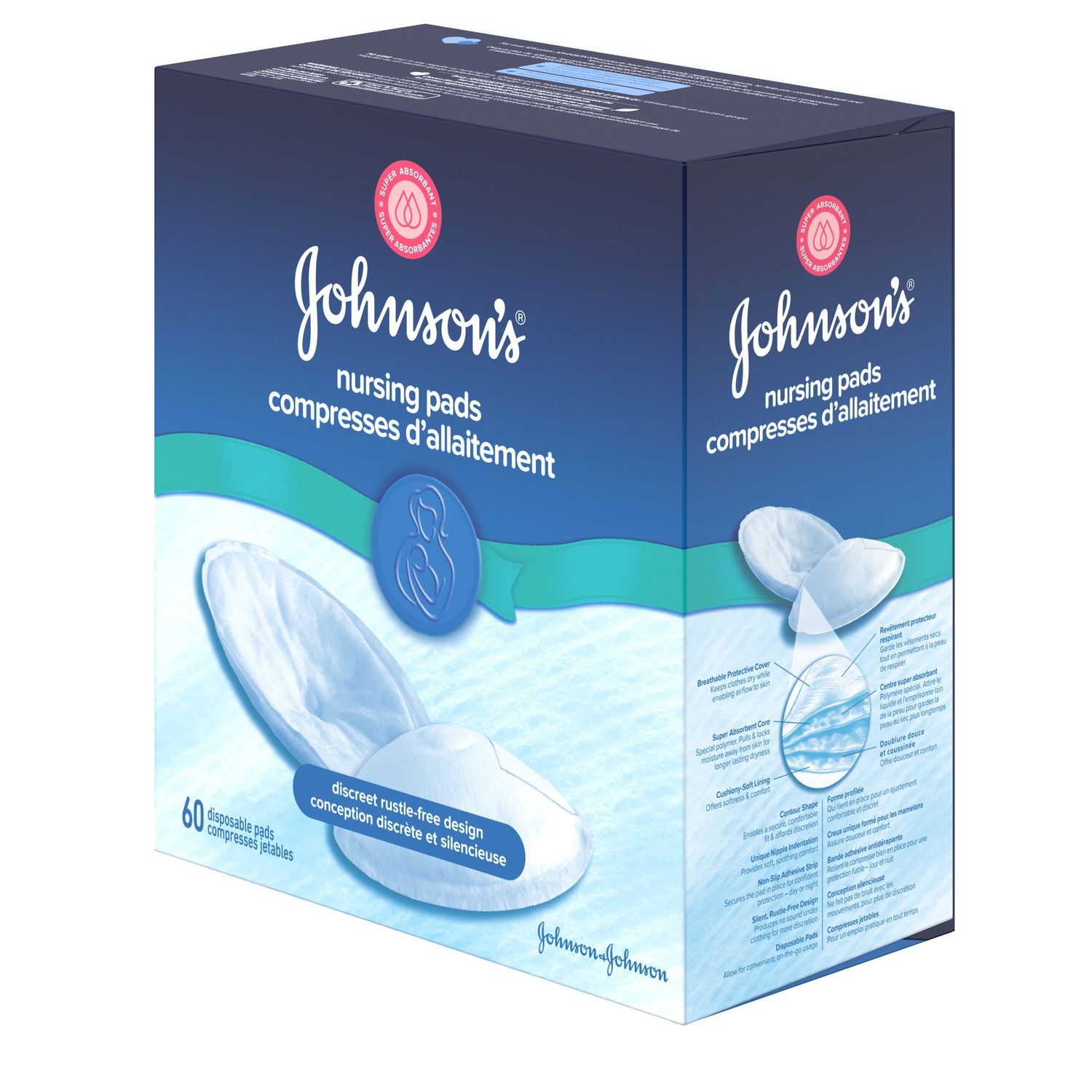 : Best nursing pads – Blue box of Johnson’s Nursing Pads