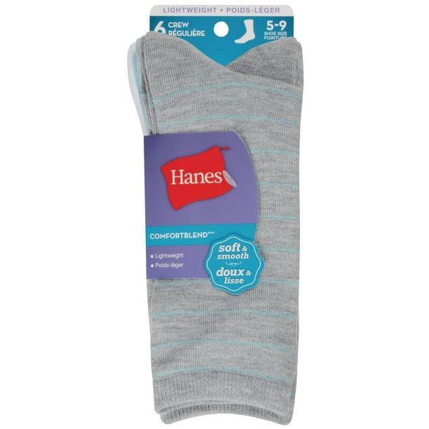 Chaussettes de marin légères ComfortBlend de Hanes pour dames - Paq. de 6