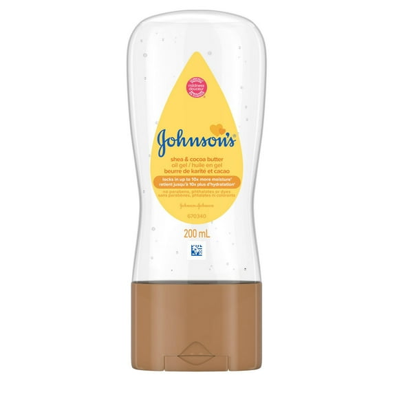 Johnson's Baby, Moisturizer, Baby Oil Gel, 192 mL Shea & Cocoa Butter