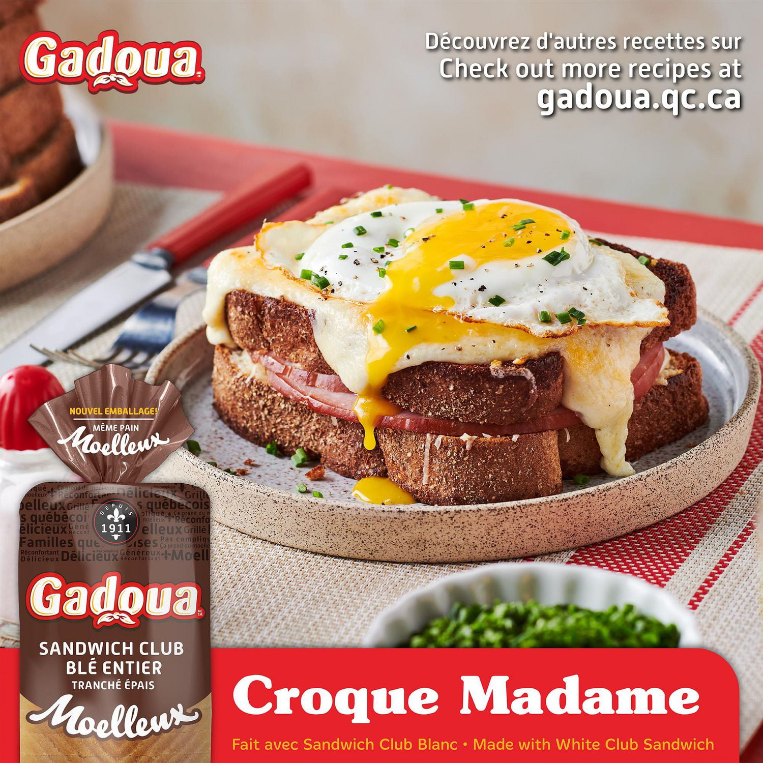 Gadoua Moelleux Pain Blé Entier Tranchés Épais 675g