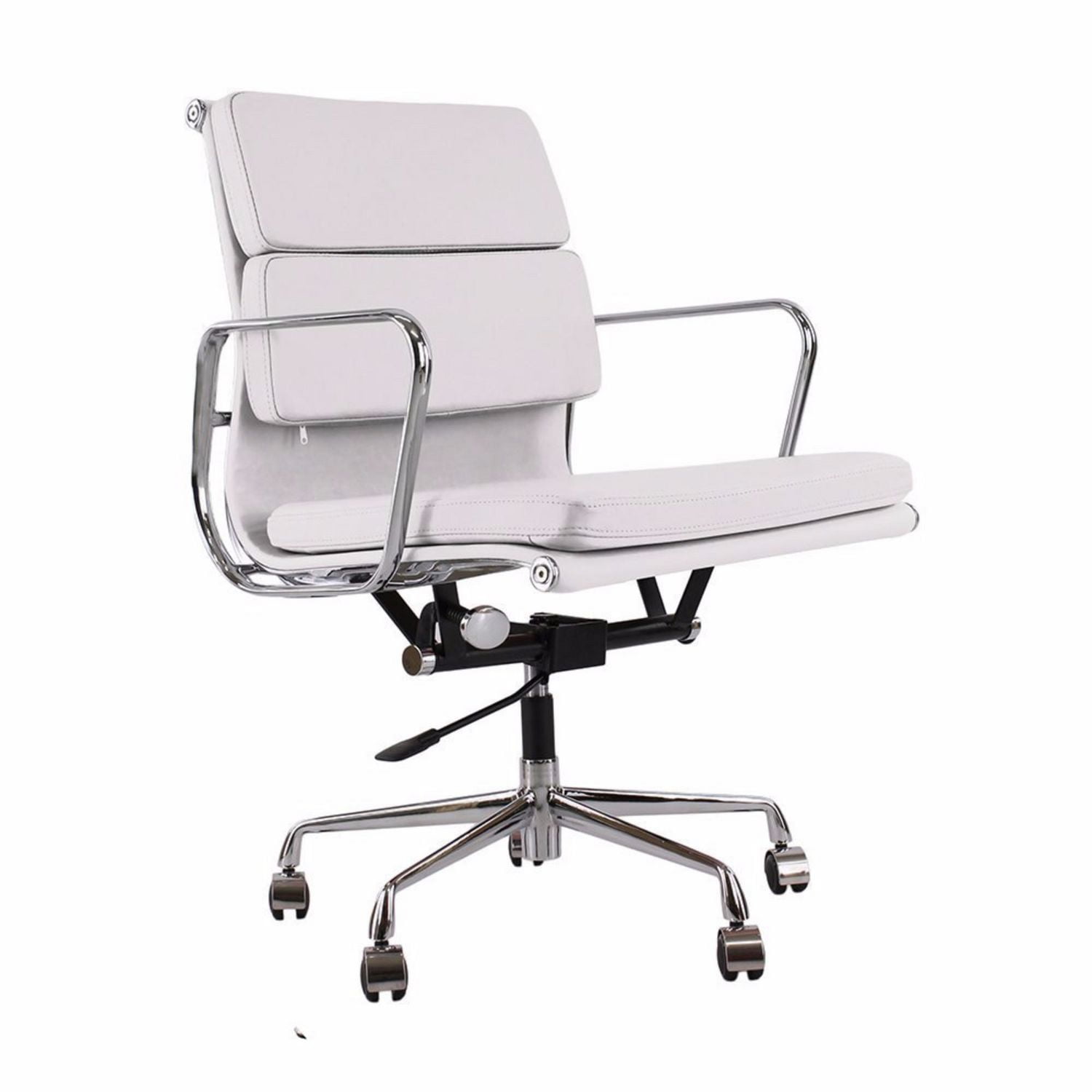 Nicer Furniture Low Back with Genuine Leather Soft Pad Office Executive