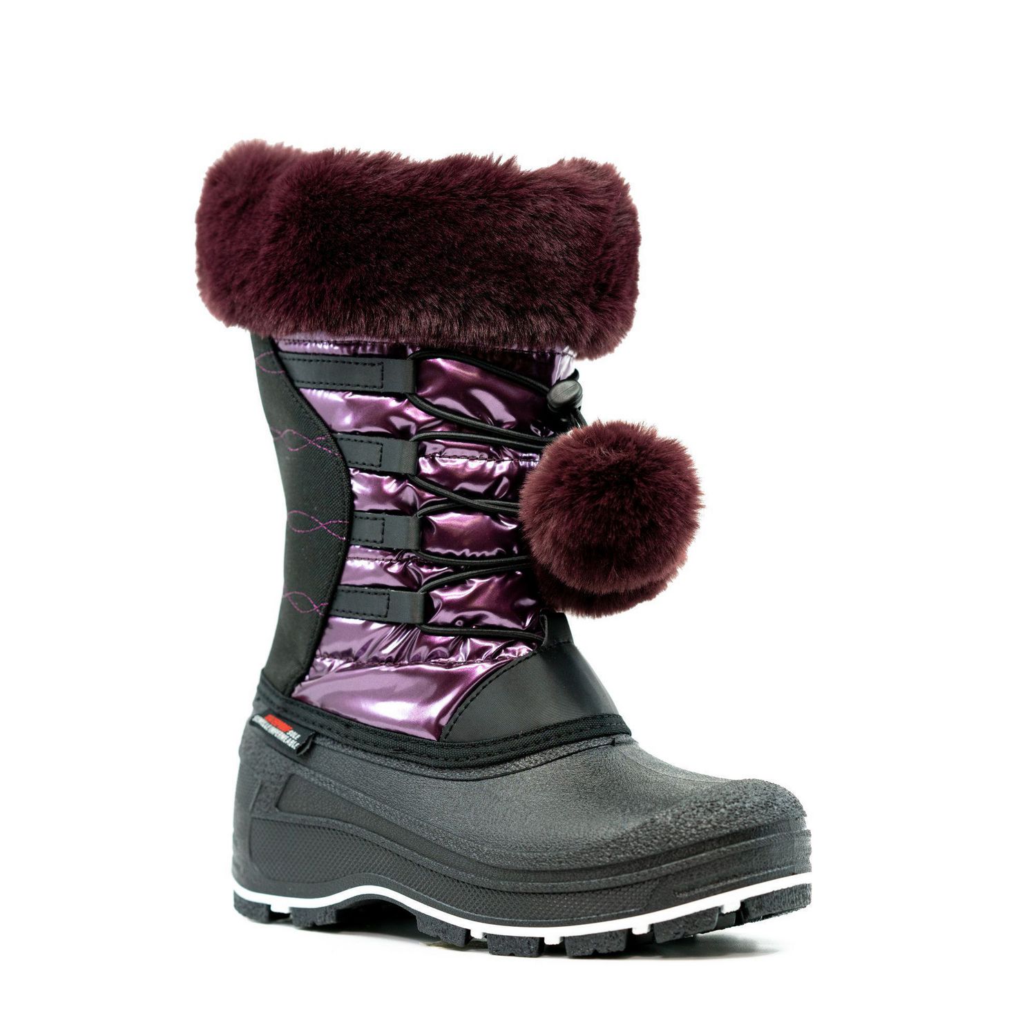 Girls Snow Boots Winter Purple/Black 