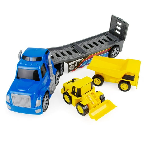 Bruder Toys Mack Granite Liebherr Camion jouet chargeur routier articulé  Jaune 