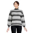 thumbnail image 1 of George Women's Striped Mock Neckline Sweater, 1 of 6