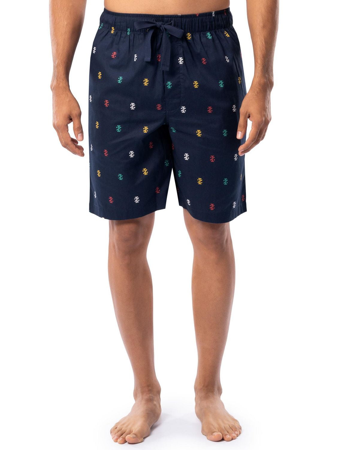 IZOD Men's Woven 100% Cotton Sleep and Lounge Pajama Short, Blue