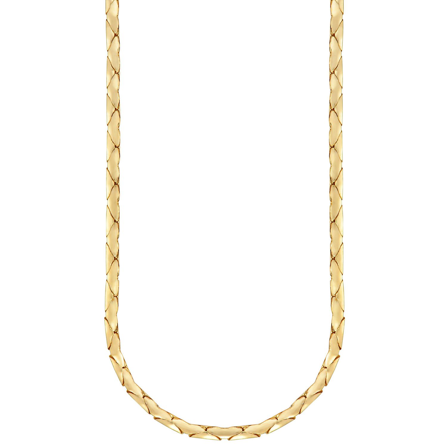 Quintessential 14KT Gold Filled Oval Cobra Chain Necklace 22