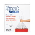thumbnail image 2 of Great Value Ty-Up Flaps Clear Tall Kitchen Bags, 2 of 2