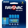thumbnail image 1 of Rayovac High Energy AAA Batteries (4 Pack), Triple A Batteries, 1 of 7