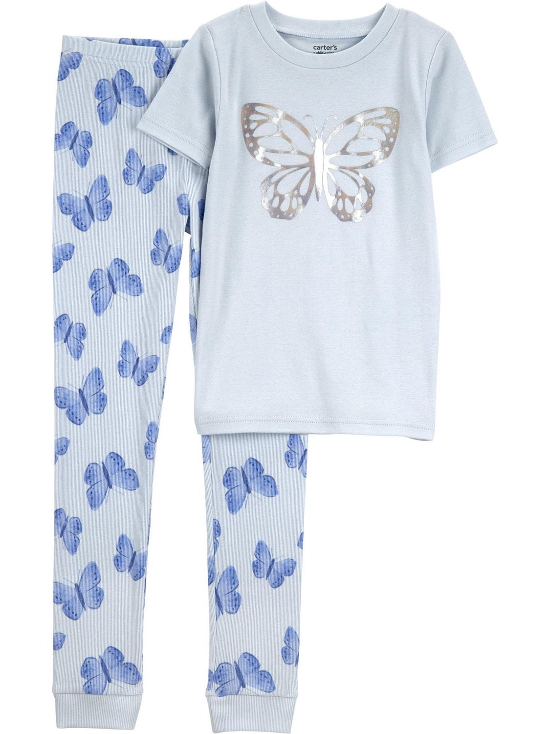 Carter's Child of Mine KG 2PC Pajama Set - Blue Butterfly