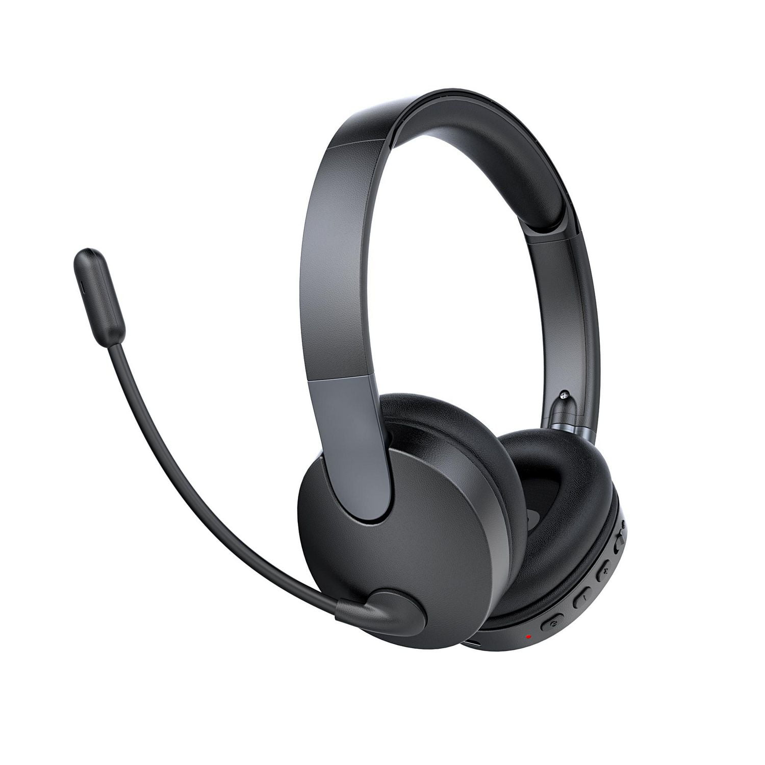 onn. Bluetooth Wireless On Ear PC Headset with Rotating Boom Microphone Up To 50 Hours Playtime