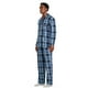 Pyjama 2 pièces avec haut à col cranté George pour hommes – image 2 sur 6