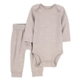 thumbnail image 3 of Carter's Child of Mine IB 2PK Bodysuit and Pants Set - Blue Solid, 3 of 7