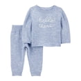 thumbnail image 1 of Carter's Child of Mine IB 2PC Sweater Set- Blue Hello There, 1 of 3