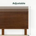 thumbnail image 4 of Lit plateforme Mid-Century Deluxe en bois avec tête de lit réglable en hauteur, aucun sommier nécessaire, 4 of 8