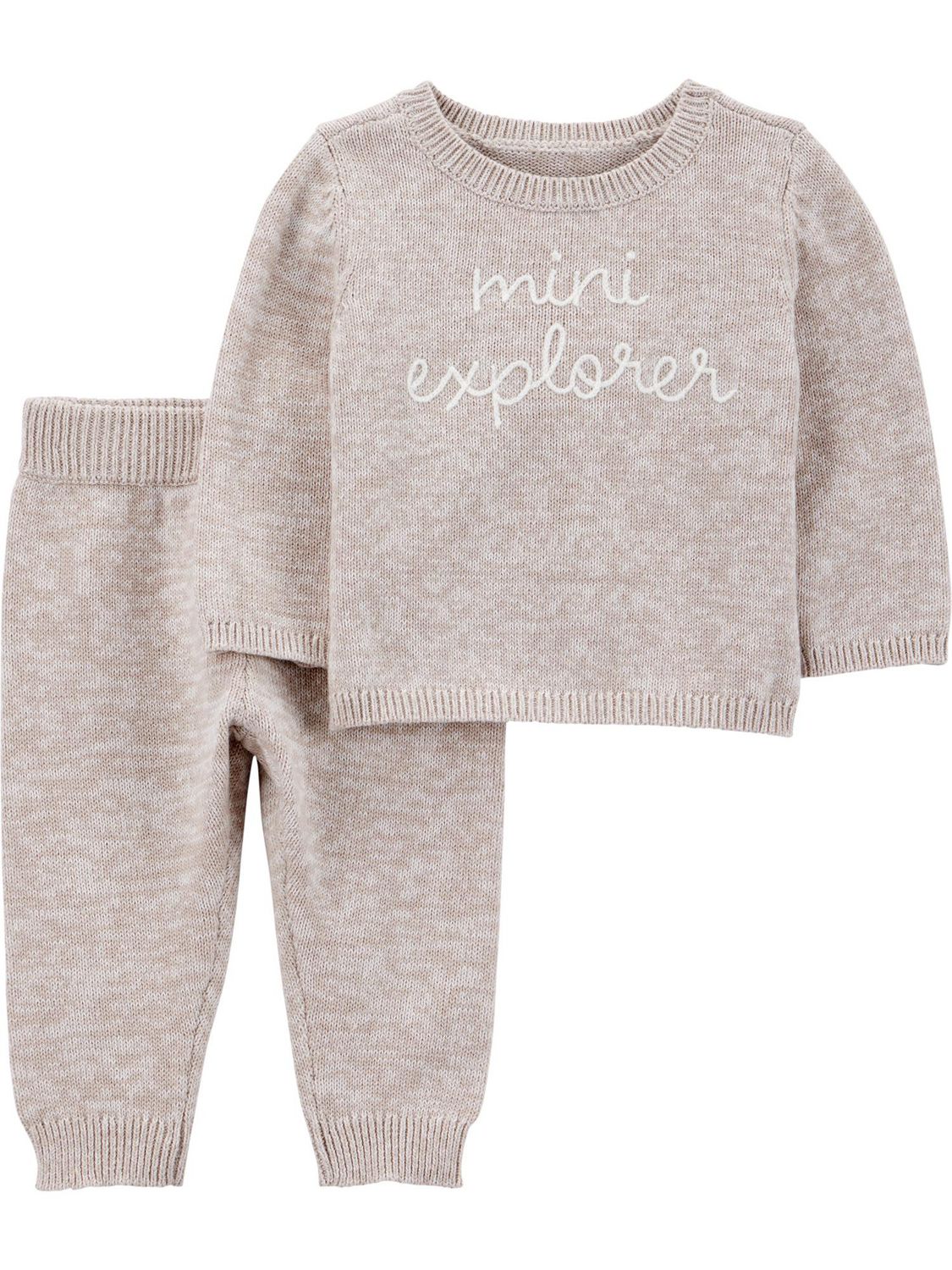 Carter's Child of Mine IB 2PC Sweater Set - Grey Explorer