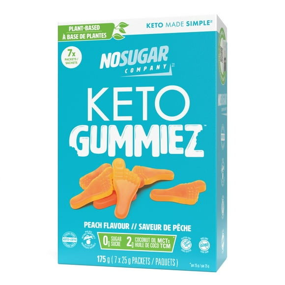 No Sugar Keto Gummiez Pêche, 175g