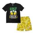 thumbnail image 1 of Mad Engine Men's Golf And Beer 2 Piece Sleepwear Set, 1 of 2