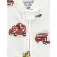 thumbnail image 4 of Carter's Child of Mine Baby Boys' 2-Way Zip Ribbed Sleeper, 4 of 4