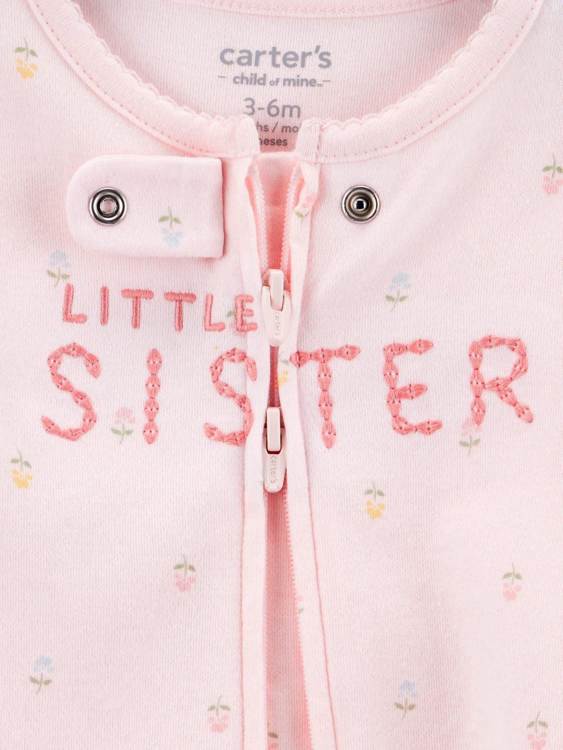 Carter's Child of Mine Baby Girls' 2-Way Zip Cotton Sleeper