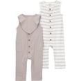 thumbnail image 1 of Carter's Child of Mine IB 2PK Coverall Set - Grey Stripe, 1 of 6
