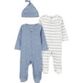 thumbnail image 1 of Ensemble de 2 pyjamas Carter's Child of Mine IB à rayures bleues., 1 of 4