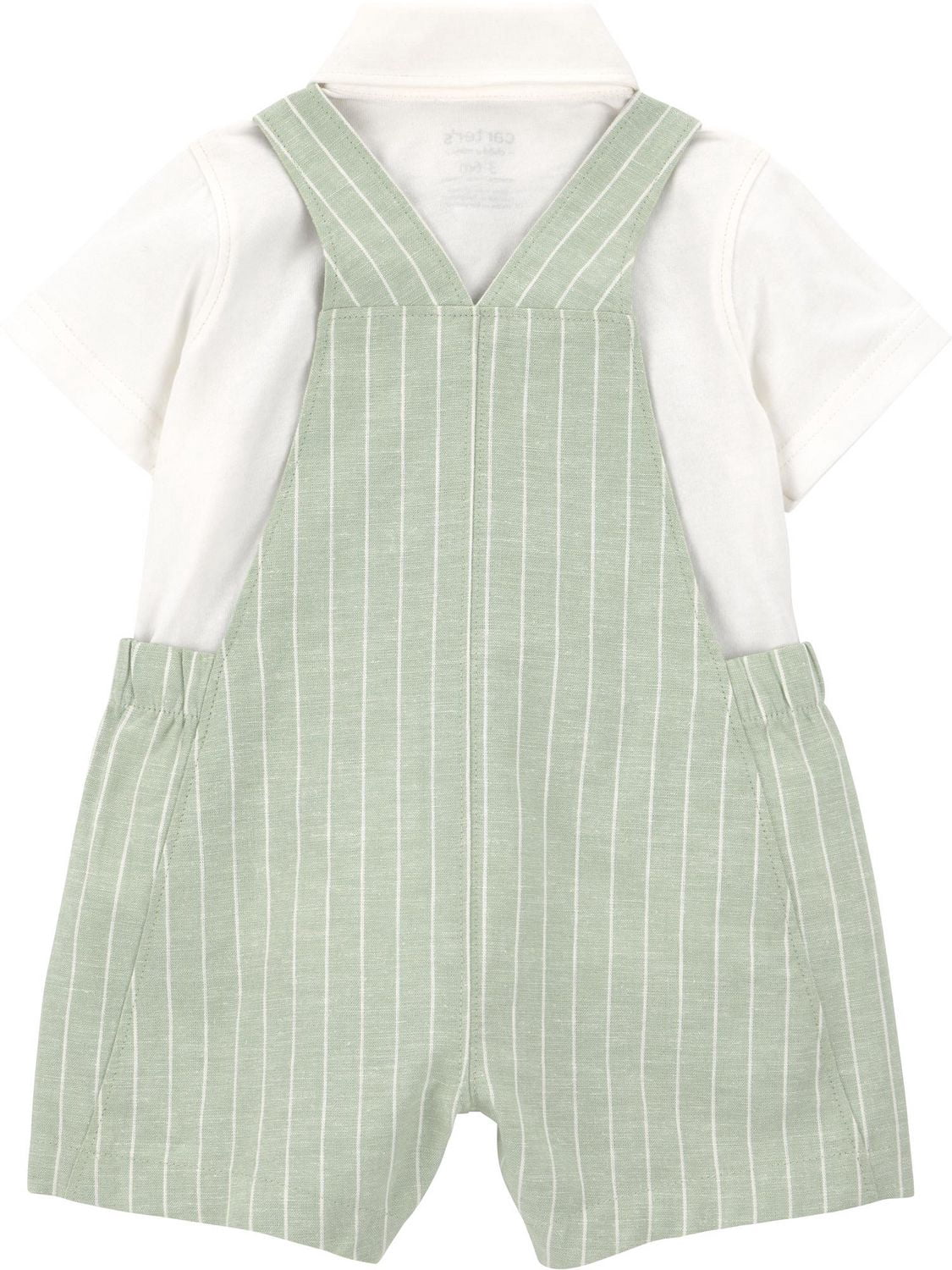 Carter's Child of Mine IB 2PC Shortall Set - Green Stripe