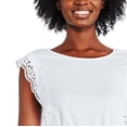 thumbnail image 4 of George Women's Crochet Peplum Top, 4 of 6