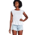 thumbnail image 1 of George Women's Crochet Peplum Top, 1 of 6