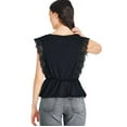 thumbnail image 3 of George Women's Crochet Peplum Top, 3 of 6