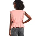 thumbnail image 3 of George Women's Crochet Peplum Top, 3 of 6