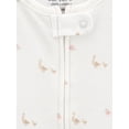 thumbnail image 4 of Carter's Child of Mine Baby Girls' 2-Way Zip Ribbed Sleeper, 4 of 4