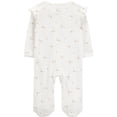 thumbnail image 2 of Carter's Child of Mine Baby Girls' 2-Way Zip Ribbed Sleeper, 2 of 4