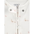 thumbnail image 3 of Carter's Child of Mine Baby Girls' 2-Way Zip Ribbed Sleeper, 3 of 4