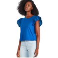 thumbnail image 2 of George Women's Flutter Sleeve Tee, 2 of 6