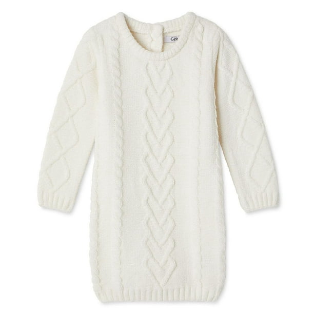 George Toddler Girls' Cable Knit Sweater Dress - Walmart.ca