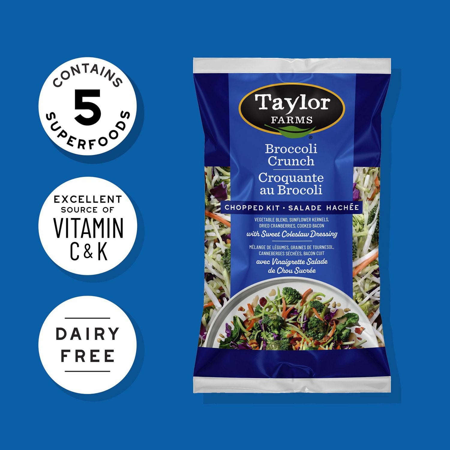Taylor Farms Broccoli Crunch Chopped Salad Kit, 360 g